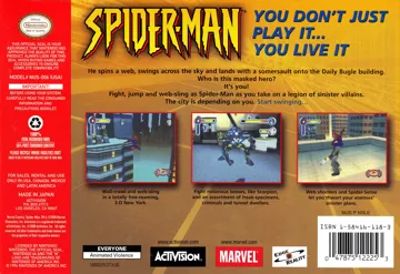 Spider-Man (USA) box cover back